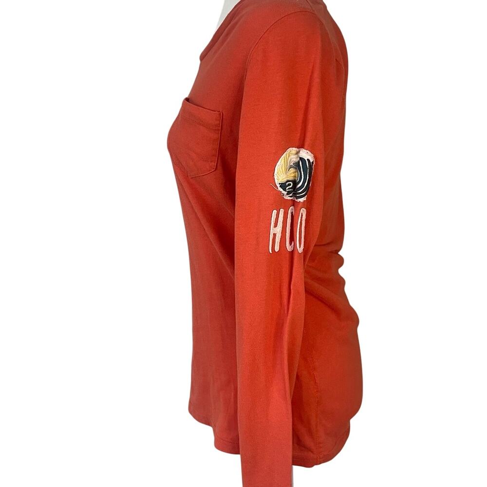 Hollister Co. Y2K Long-Sleeve T-Shirt - Salmon/Coral, Size M